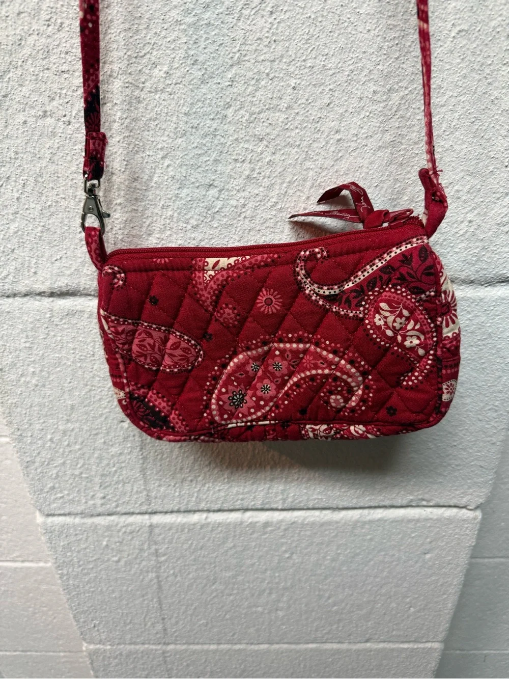 Vera Bradley Red Paisley Crossbody Bag